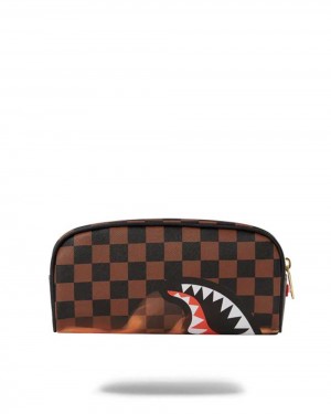 Pochette Sprayground Pochette Burnt Sharks In Paris Pouch καφε | 4897BAVUD