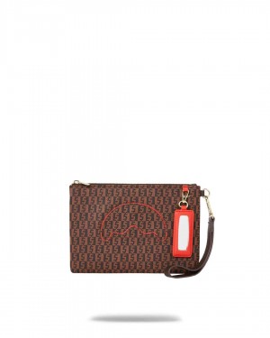 Pochette Sprayground Pochette Money Check Pouchette καφε | 7832MSYIH