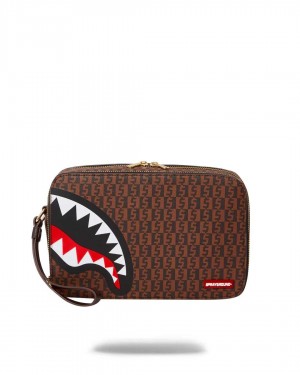 Pochette Sprayground Pochette Og - Money Checkered Toiletry καφε | 3187AHZSB