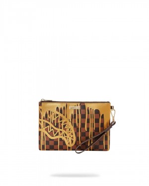 Pochette Sprayground Pochette Paris Paint Pouchette καφε | 2031RYWXQ