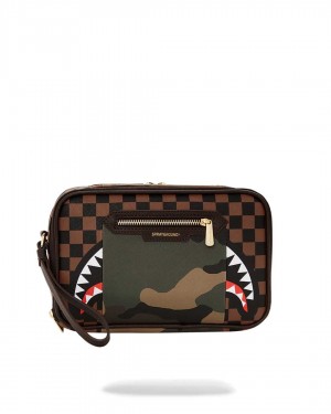 Pochette Sprayground Pochette Sip With Accent Toiletry Brick καμουφλάζ σκούρο κοκκινα πρασινο | 5071PXLAN