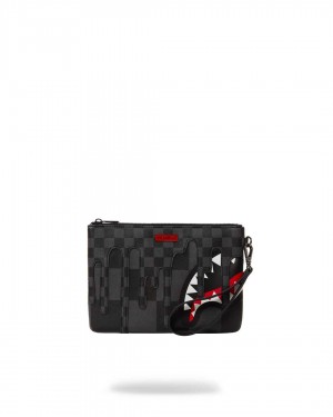 Pochette Sprayground Pochette Xtc Pouchette γκρι μαυρα | 7814PUECQ