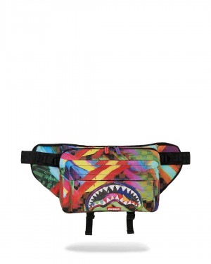 Waist bag Sprayground Sharks In Paint Cargo Crossbody κοκκινα | 9172TMHYD