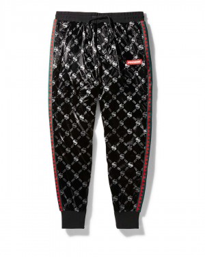 Παντελονι Jogger ανδρικα Sprayground Sg Logo-vsm Glossy μαυρα | 1547JGSUT