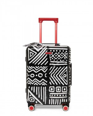 Βαλιτσεσ Sprayground Ai Tribal Courture Shark Shaped Carryon μαυρα | 8143YEMBH