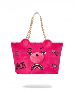 Τσαντεσ Sprayground Bear Tote ροζ φουξια | 8690NRQZT