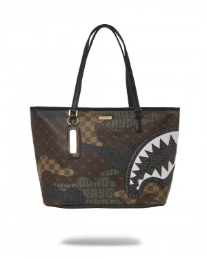 Τσαντεσ Sprayground Branded Tote καμουφλάζ καφε | 9230TXALI