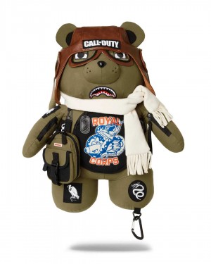 Σακιδια Sprayground Call Of Duty Aviator Bear πρασινο | 3750ZMOHL