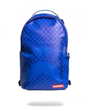 Σακιδια Sprayground Checkered Shark μπλε μπλε | 4362AJISK