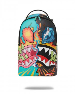 Σακιδια Sprayground Dazed And Shark 2.0 Removable Eyes μαυρα | 2608IHAQZ