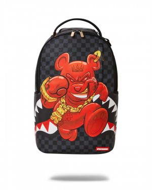 Σακιδια Sprayground Diablo Bear Otr Checker Dlxr γκρι μαυρα | 8163RXWHS