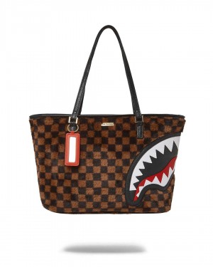 Τσαντεσ Sprayground Fur Sharks In Paris Tote καφε | 3682VMINC