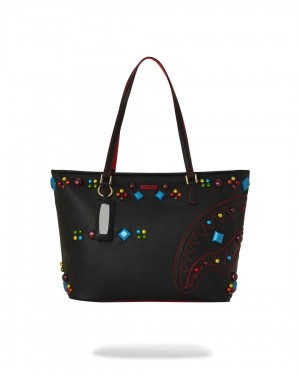 Τσαντεσ Sprayground Gemstoned Tote μαυρα | 7365PIDON