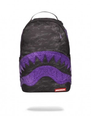 Σακιδια Sprayground Glitter Shark μαυρα | 8501YSEFH