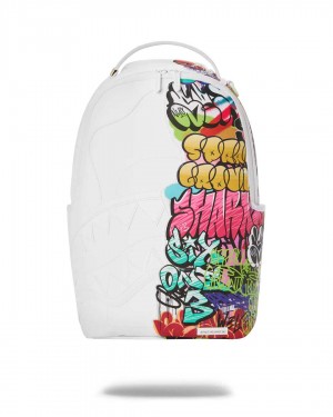 Σακιδια Sprayground Half Graff Dlx ασπρα | 7954ONYMC