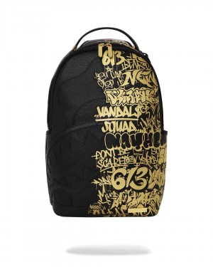 Σακιδια Sprayground Half Graff Dlxsv Duffle χρυσο χρωμα μαυρα | 7285AOQPJ