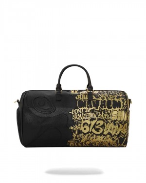 Τσαντεσ Sprayground Half Graff Large Duffle χρυσο χρωμα μαυρα | 9736UGLFY