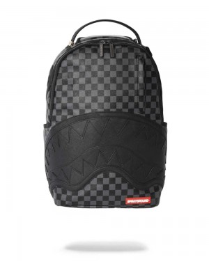 Σακιδια Sprayground Henny Checkered Sharkmouth μαυρα | 8467CKDEF