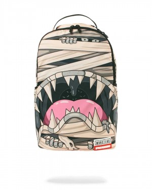 Σακιδια Sprayground Monsters Mummy Shark Μπεζ | 0758XKDWL