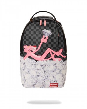 Σακιδια Sprayground Panther Stacked Diamonds ροζ γκρι | 8615PSUMI