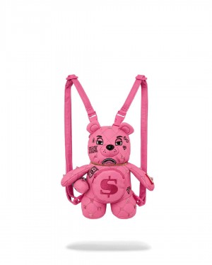 Σακιδια Sprayground Pretty Little Punk Mini Bear Cub ροζ | 6534LUCQB