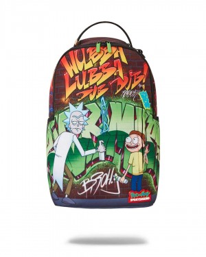 Σακιδια Sprayground Rick And Morty Graffiti Dlxr καφε | 8019YLMGJ