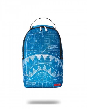 Σακιδια Sprayground Schmatics Shark Mini μπλε | 5874JZGNM