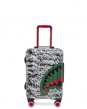 Βαλιτσεσ Sprayground Scribble Shark Hard Shell Carry On μαυρα | 1283CADGN