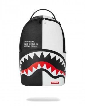 Σακιδια Sprayground Shark Central 2.0 Split μαυρα ασπρα | 6591MHNTL