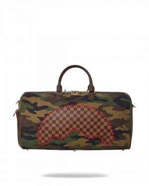 Τσαντεσ Sprayground Shark Shape Check Duffle πρασινο | 0453TEMFN