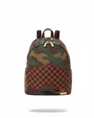 Σακιδια Sprayground Shark Shape Check Savage πρασινο | 4598EVNZY