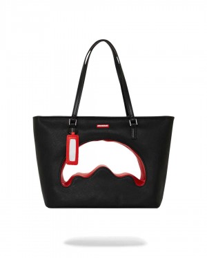 Τσαντεσ Sprayground Shark Shape Thru Tote μαυρα | 8790ELPCS