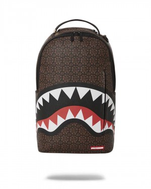 Σακιδια Sprayground Sharks In Paris Check καφε | 5627AJIUY