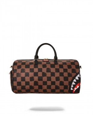 Τσαντεσ Sprayground Sharks In Paris Painted Duffle καφε | 1520OMNVR