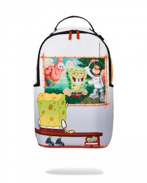 Σακιδια Sprayground Spongebob In Museum ασπρα | 8657ULXHC