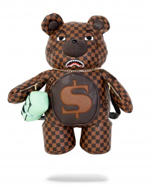 Σακιδια Sprayground Teddybear Checkered καφε | 0927TFQJX