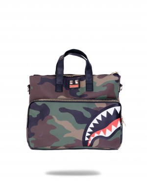 Τσαντεσ Sprayground Travelcase Pvc Shark καμουφλάζ καφε | 0529EINQS