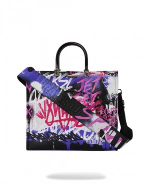 Τσαντεσ Sprayground Vandal Couture Tote μωβ | 3467THWFZ