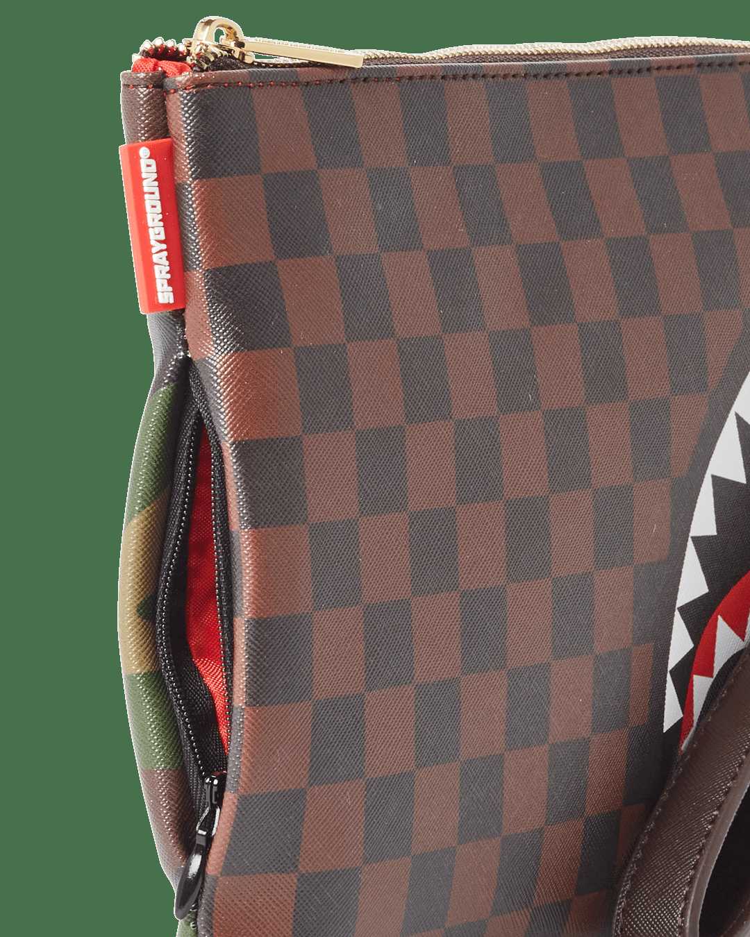 Pochette Sprayground Pochette Checks & Pochette καμουφλάζ καφε | 8307PDBIT