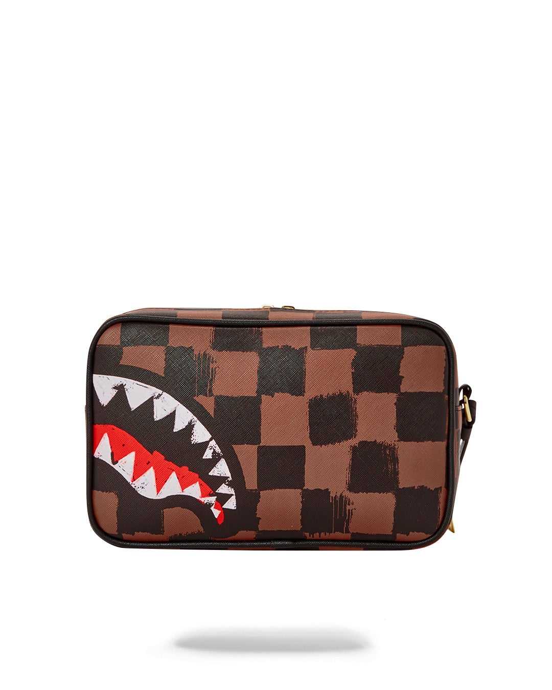 Pochette Sprayground Pochette Sharks In Paris Painted Toiletry καφε | 9128YOQDI