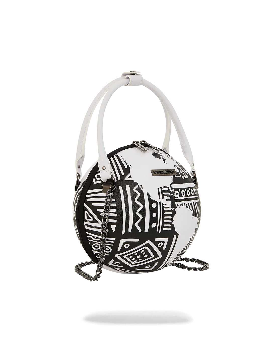 Small Bags Sprayground Ai Tribal Courture Globe Handbag ασπρα | 2780NCHAP