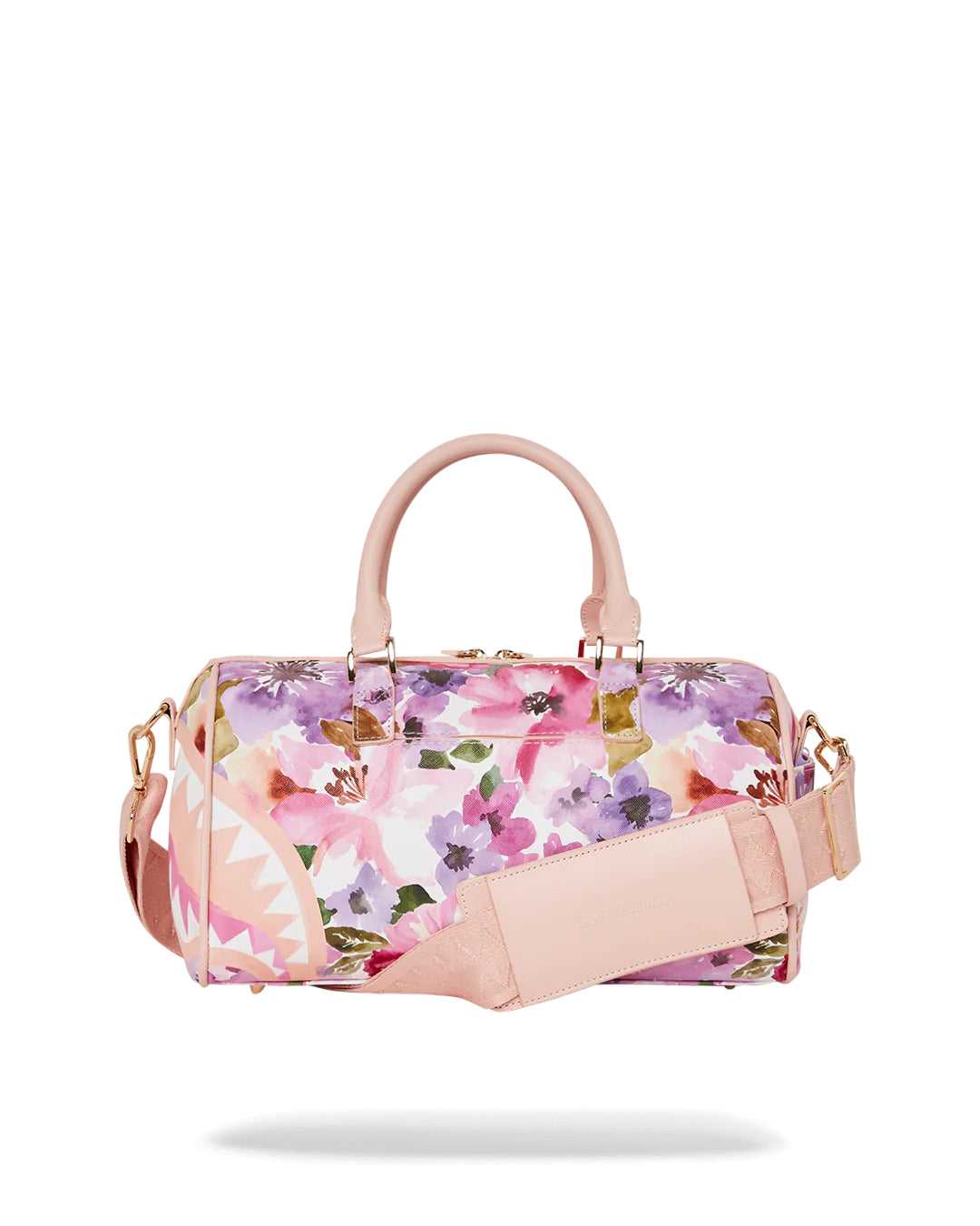 Small Bags Sprayground Painted Floral Shark Mini Duffle ροζ | 6104QNGEV