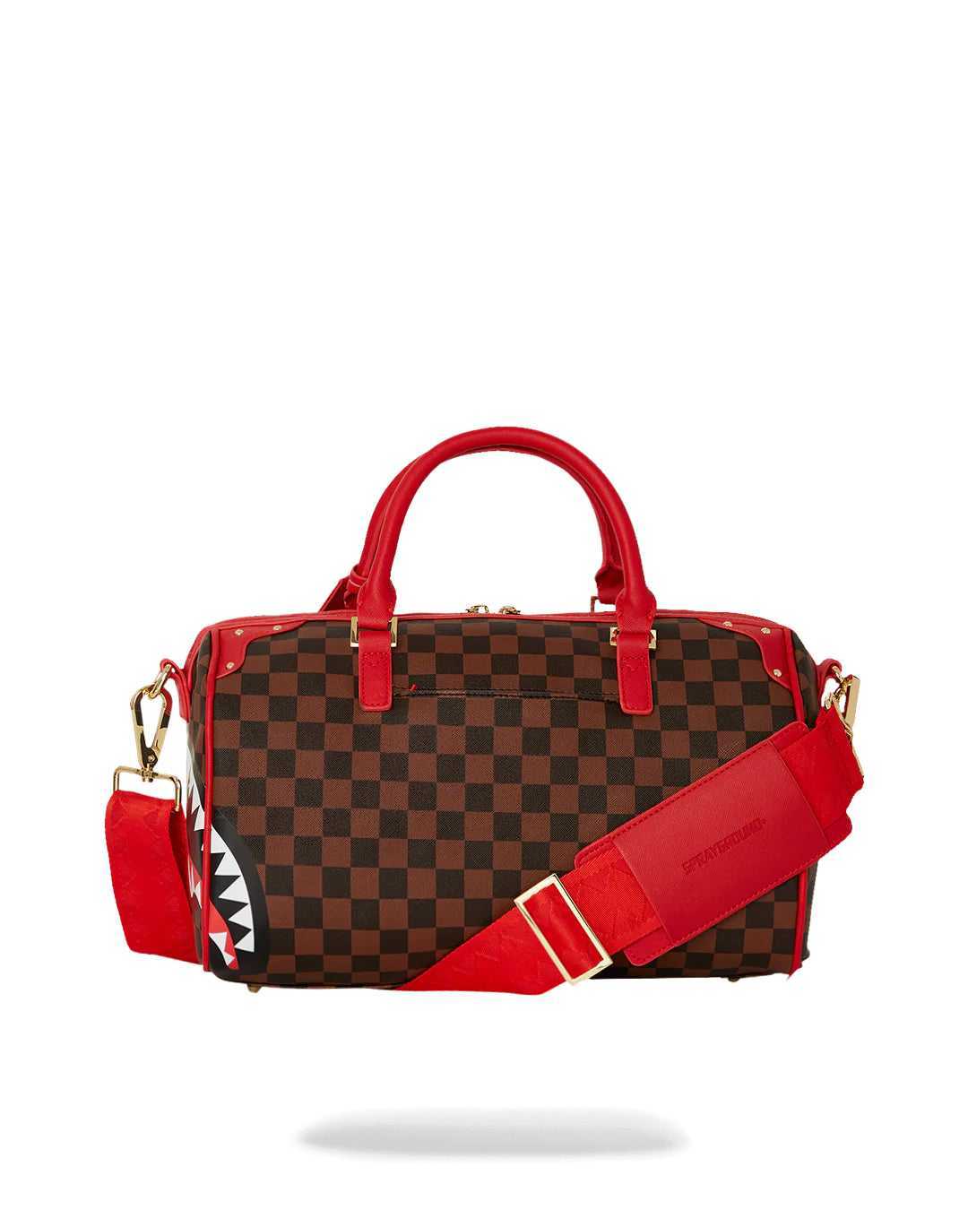 Small Bags Sprayground Sharks In Paris Box Mini Duffle κοκκινα καφε | 8153MFJWN