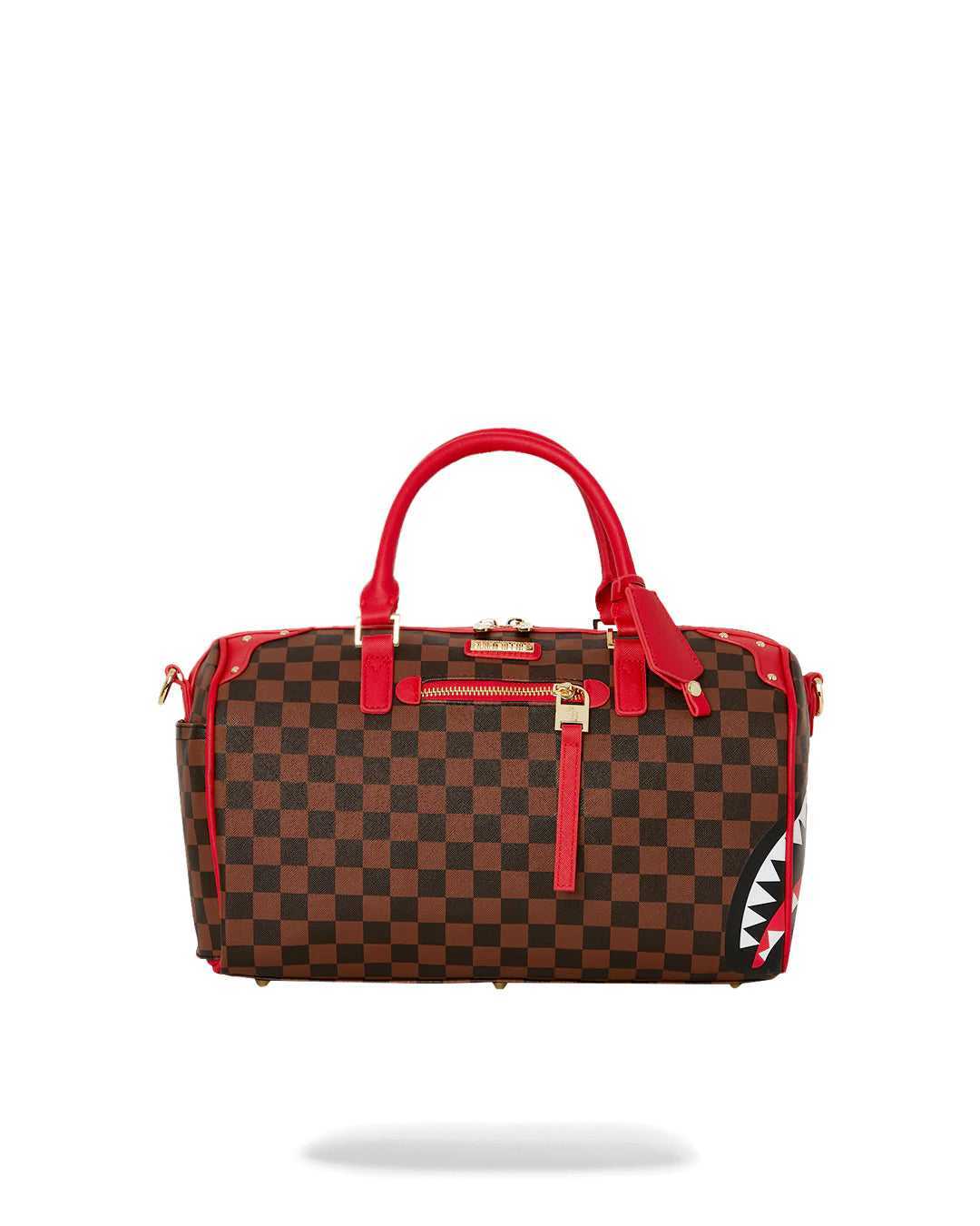 Small Bags Sprayground Sharks In Paris Box Mini Duffle κοκκινα καφε | 8153MFJWN