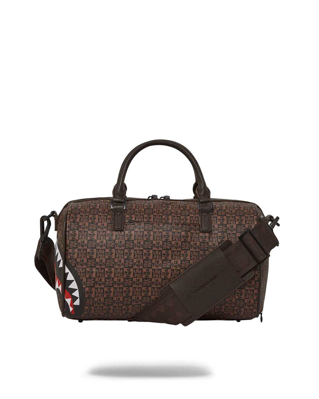 Small Bags Sprayground Sharks In Paris Check Mini Duffle καφε | 2704ZGIUS