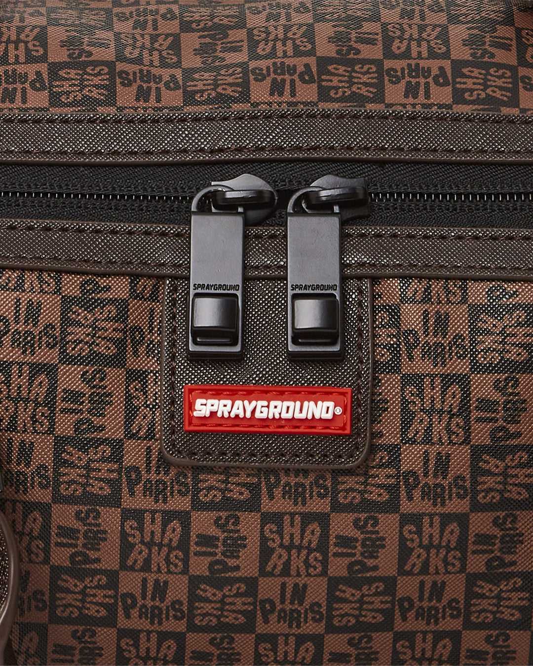 Small Bags Sprayground Sharks In Paris Check Mini Duffle καφε | 2704ZGIUS