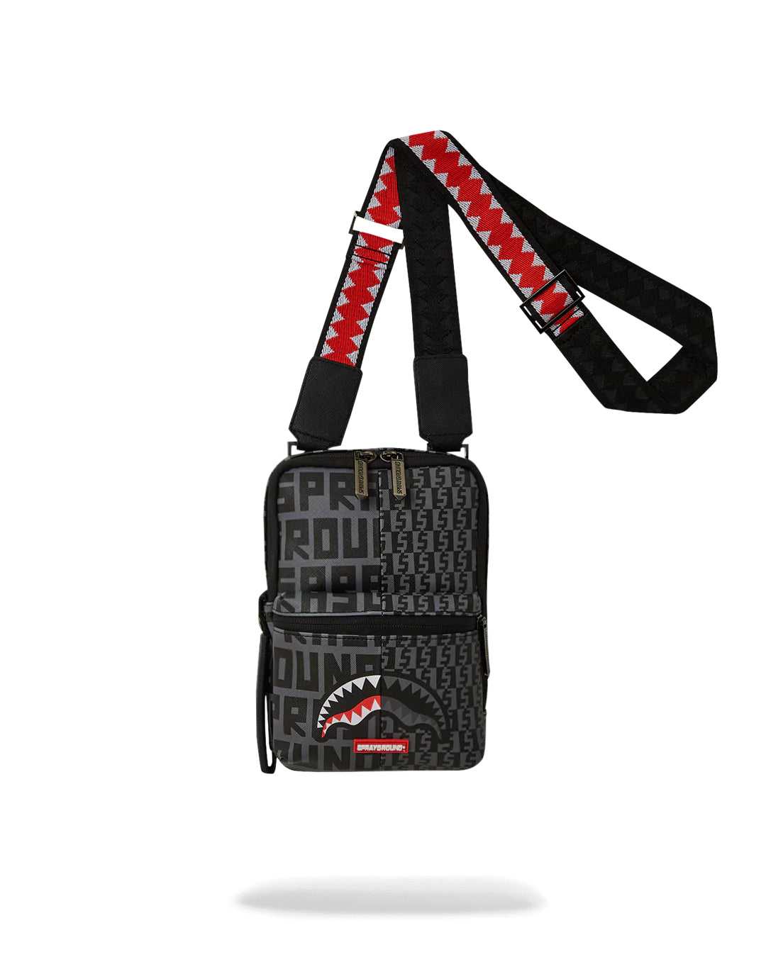 Small Bags Sprayground Split Infinity Check Sling γκρι | 9428TKCRH