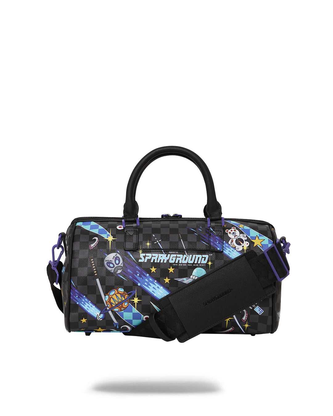 Small Bags Sprayground Wtf Alien Invasion Mini Duffle μαυρα | 9281TLQFN