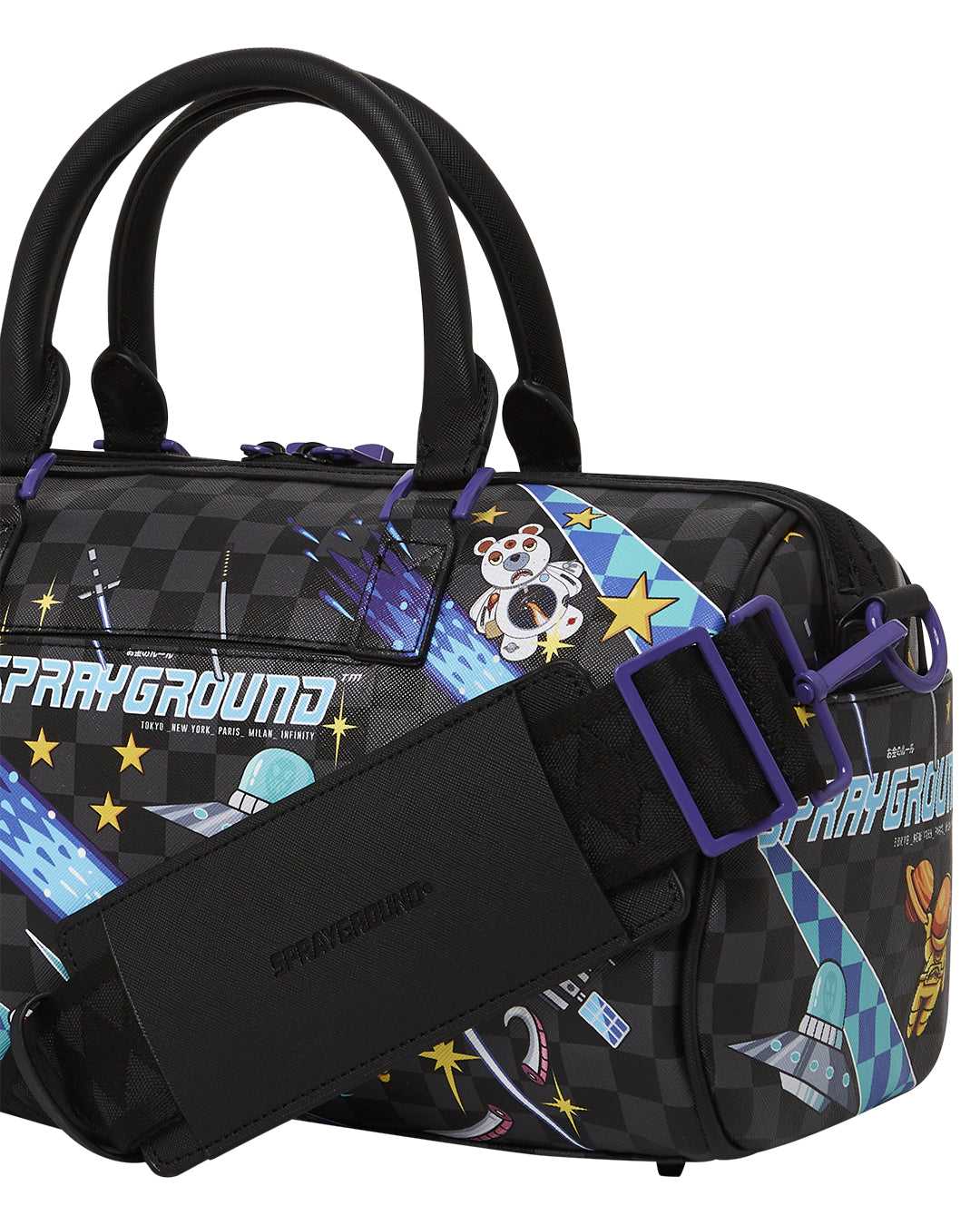 Small Bags Sprayground Wtf Alien Invasion Mini Duffle μαυρα | 9281TLQFN