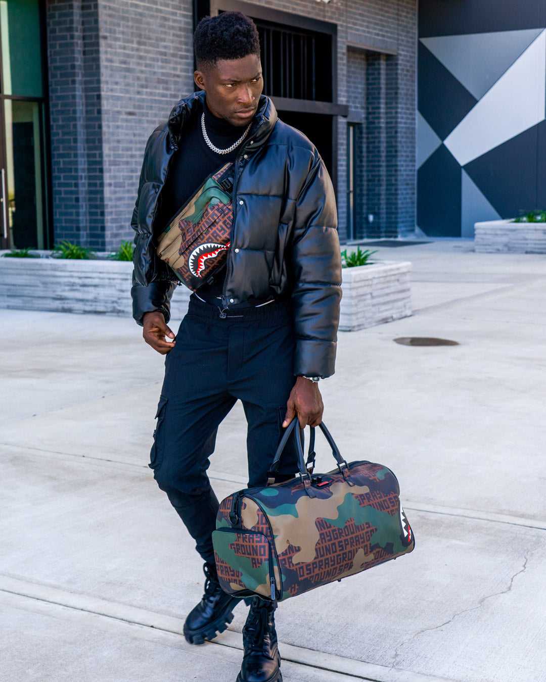 Waist bag Sprayground Camoinfiniti Crossbody πρασινο | 5826DORYZ